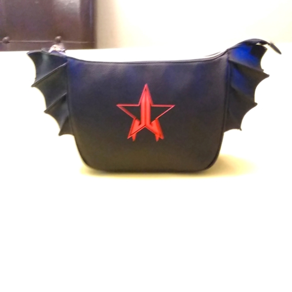 Exclusive Jeffree Star Halloween bat makeup bag/clutch purse